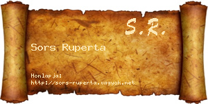 Sors Ruperta névjegykártya